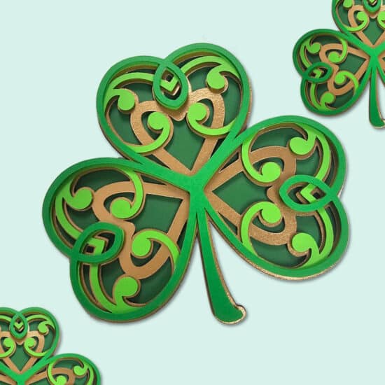 St. Patrick's Day Layered Shamrock SVG