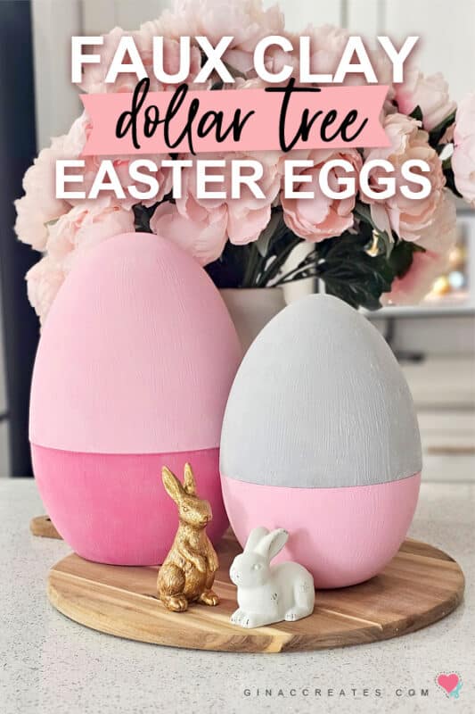 DIY faux clay Easter eggs Dollar Tree craft