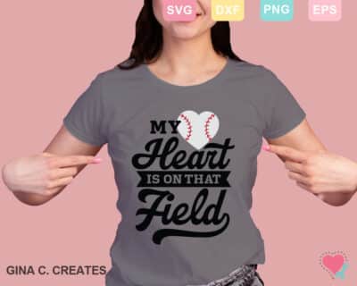 my heart is on that field svg cut file, baseball svg