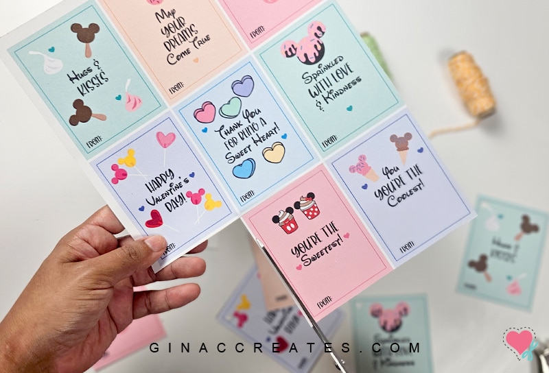 Valentines free printable for kids Disney inspired