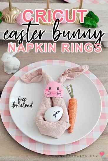 Cricut Easter Bunny Napkin Rings free SVG