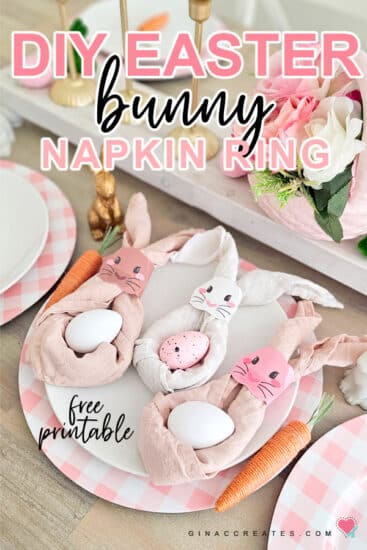 DIY Easter Bunny Napkin Ring for table setting