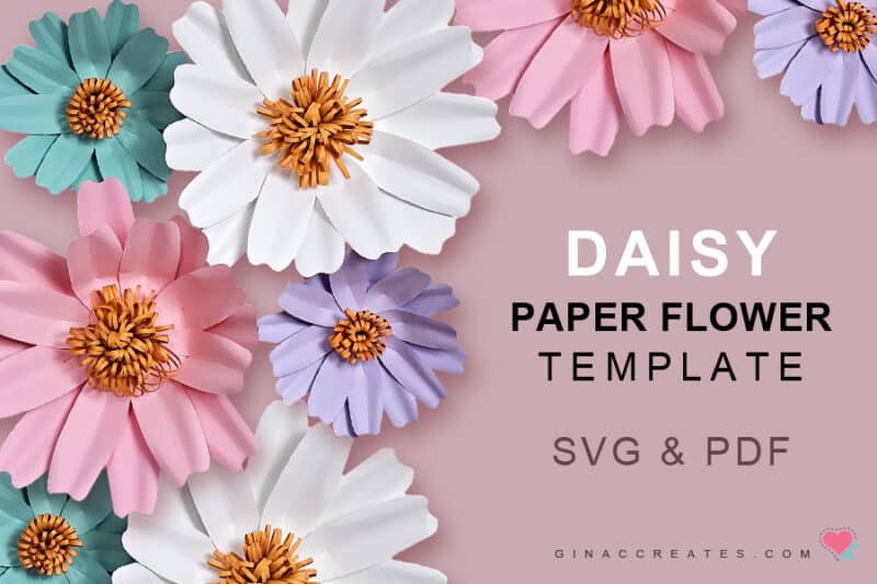 Daisy Paper Flower Template for Cricut