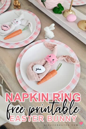 napkin ring free printable, Easter Bunny