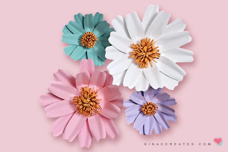 Big Paper Flower template for spring