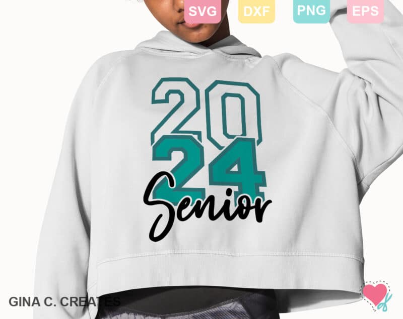 2024 Senior SVG Cut File, Cricut Graduation hoodie ideas