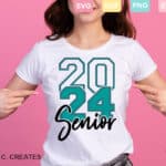 2024 Senior SVG Cut File, Cricut Graduation shirt ideas