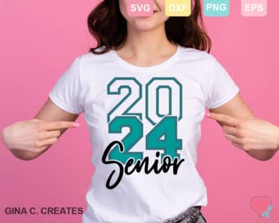 2024 Senior SVG Cut File, Cricut Graduation shirt ideas