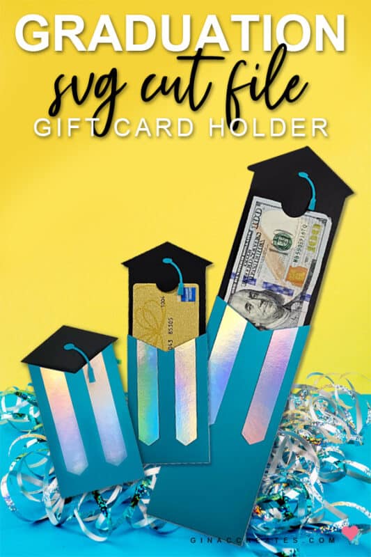 graduation svg cut file, gift card holder and money sleeve