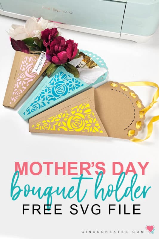 Mother's Day Bouquet Holder Free SVG File