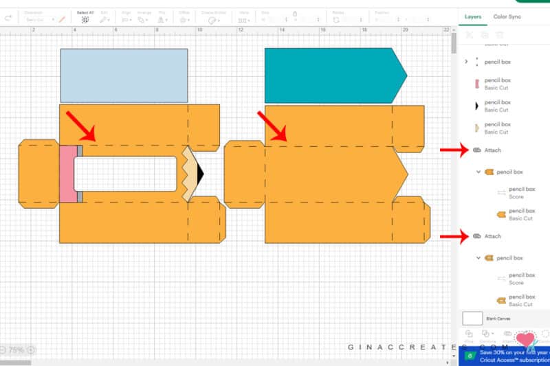 diy pencil box tutorial in Design Space