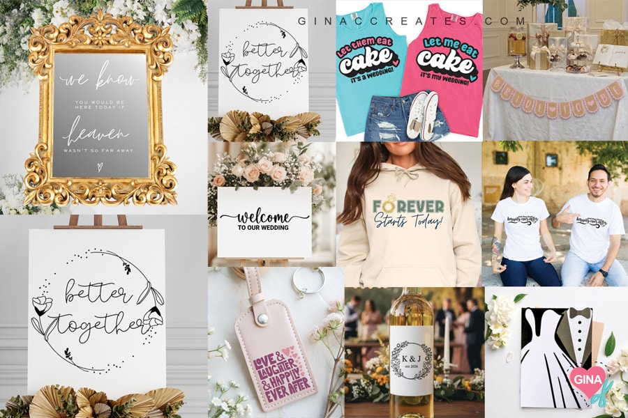 Create stunning DIY wedding decor with these free SVG files for Cricut and Silhouette. Perfect for brides and crafters.