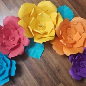 colorful paper flower template