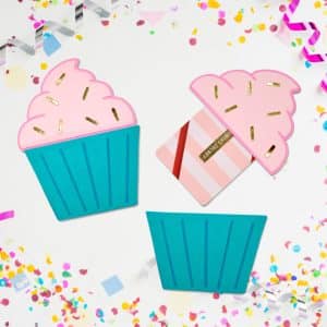 free birthday cupcake svg, gift card holder svg