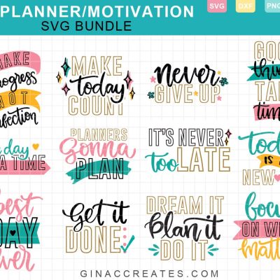 planner motivational svg bundle