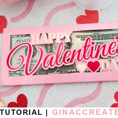 Valentine's day money sleeve Free SVG