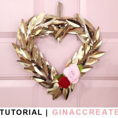 gold wreath for valentine's day free svg