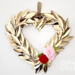 Rose wreath for Valentine's Day