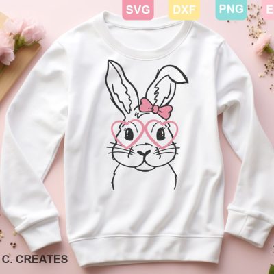 Cute Easter Bunny SVG for Easter shirt