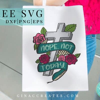 christian crafts, nope not today svg cut file