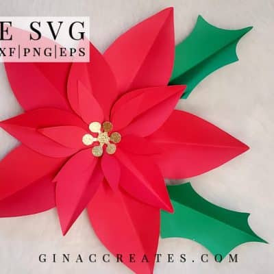 how to make a paper flower poinsettia free svg