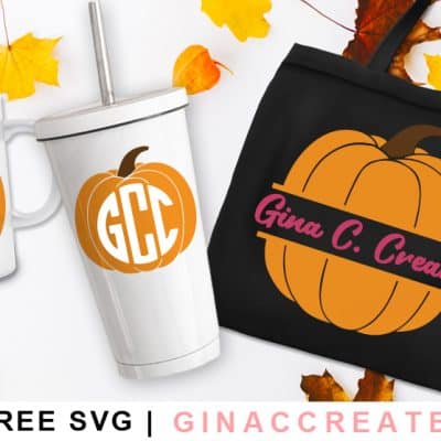 free Monogram Pumpkins SVG cut files