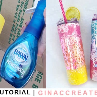 tutorial glitter powerwash tumbler ice lid