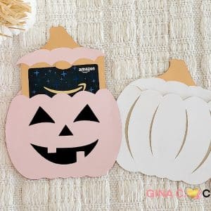 pumpkin gift card holder free svg